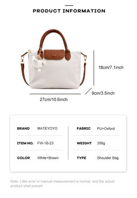 💥MATEYOYO Women Handbag Korean Sling Bag Ins Fashion Shoulder Bag Dual Use Leisure Style Casual Summer Hand Bag Messenger Bag Women Beach Bag Oxford Bag_img_11