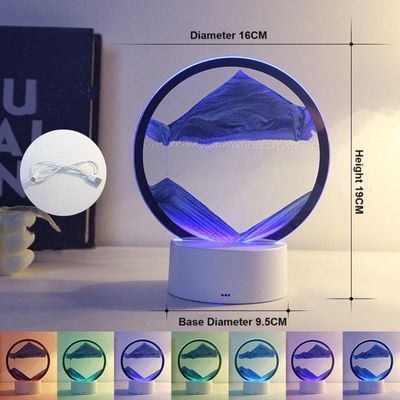 RGB LED Table Lamp Moving 3D Sand Art Lamp Quicksand Painting Table Lamp Room Decor Light_img_3