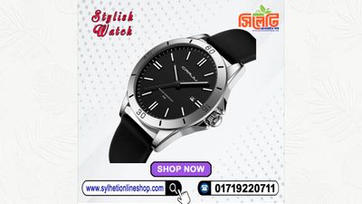 Crrju New 5025 Men's & Ladies' Waterproof Watch (Black)_img_0