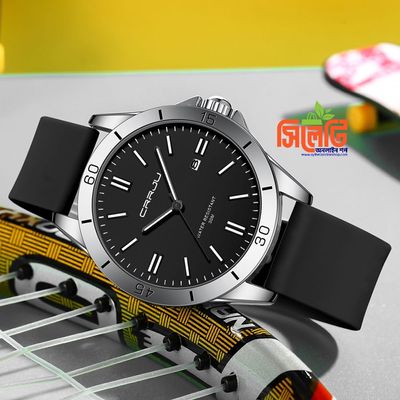 Crrju New 5025 Men's & Ladies' Waterproof Watch (Black)_img_4