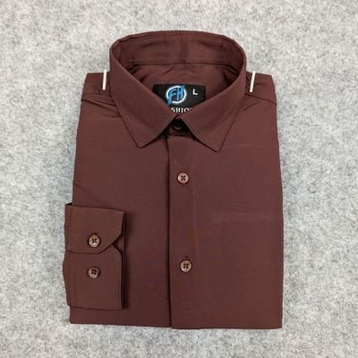 China Micro Stig Shirt (Formal / Casual) (Coffee)_img_0