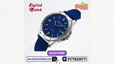Crrju New 5025 Men's & Ladies' Waterproof Watch (Blue)_img_0