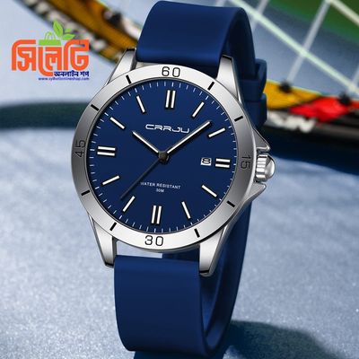 Crrju New 5025 Men's & Ladies' Waterproof Watch (Blue)_img_2