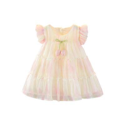 Girl's Thin dress Girl's Princess Dress (Color:Pink)_img_2