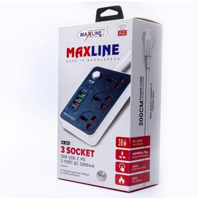 Maxline ML 804 4 USB Fast Charging Multiplug Power Strip_img_1