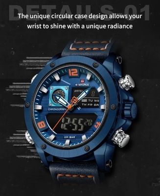 Naviforce 9236 Gents Belt Watch- Blue Dial- Blue Bezel- Blue Belt- TF Code NF995BM_img_6