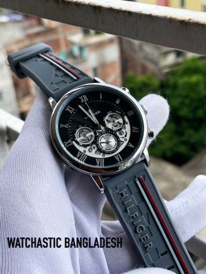 Hilfiger Silicone Grey Belt Black Diao_img_0