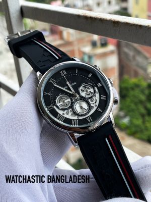 Hilfiger Silicone Black Belt Black Dial_img_0