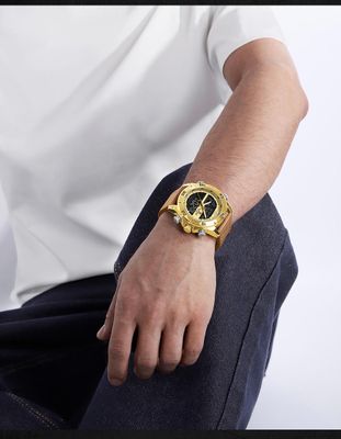 Naviforce 9253 Gents Belt Watch- Golden Dial- Golden Bezel- Brown Belt- TF Code NF996BM_img_5