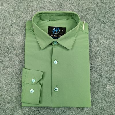 China Micro Stig Shirt (Formal / Casual) (Light Green)_img_0