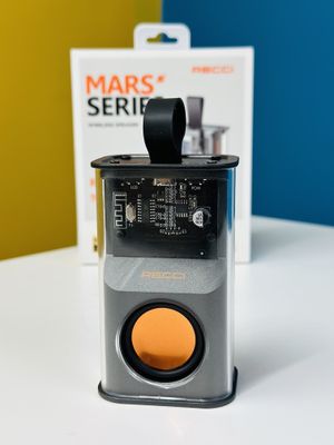 RECCI RSK-W30 Transparent Wireless Speaker with RGB Light- Black Color_img_1