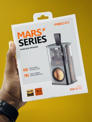 RECCI RSK-W30 Transparent Wireless Speaker with RGB Light- Black Color_img_3