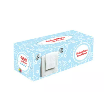 Bashundhara Hand Towel White (200 X 1) ply Box each_img_0