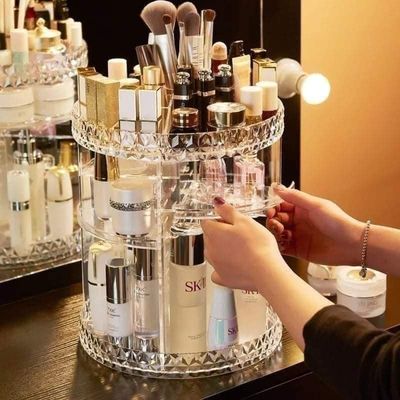 cosmetics makeup organizer 3d rotating 360_img_1
