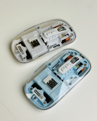 GearUP WM30 Transparent Crystal 2.4G + Bluetooth Magnetic Wireless Mouse_img_2