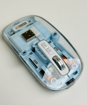 GearUP WM30 Transparent Crystal 2.4G + Bluetooth Magnetic Wireless Mouse_img_5