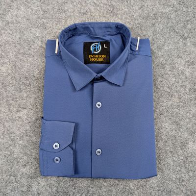 China Micro Stig Shirt (Formal / Casual) (Blue)_img_1
