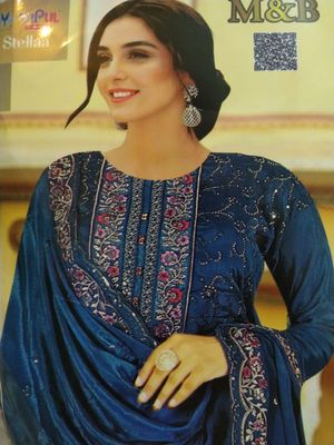 Indian Chinon Fabrics Luxury Fashionable Party Dress_img_0