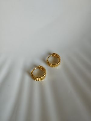Weave hoop earrings 1.1 cm_img_1