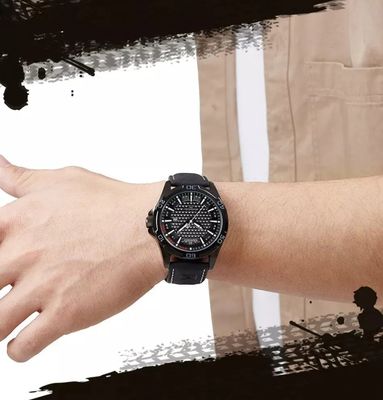 Naviforce 8023 Gents Belt Watch- Black Dial with White Markings- Black Bezel- Black Belt- TF Code NF827BM_img_7