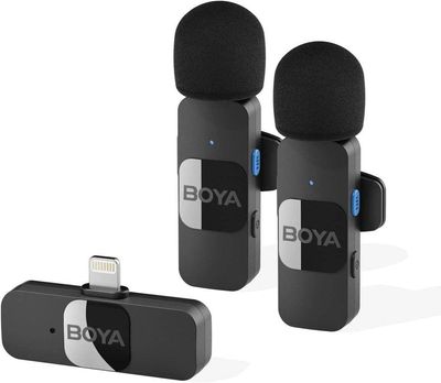BOYA BY-V1 Ultracompact 2.4GHz Wireless Microphone System for iOS Device_img_0