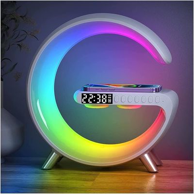 G63 Smart Light Sound Speaker Machine Fast Charging Alarm Clock 7-Color RGB Music Player Speaker_img_3