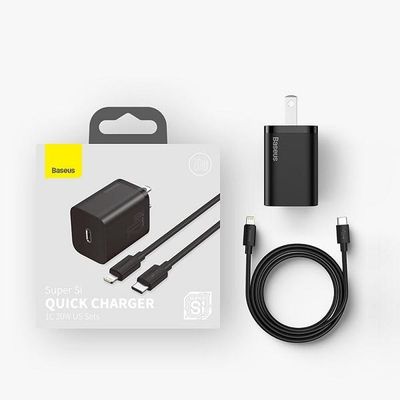 Baseus Super Si Pro Charger 1C 20W with Type-C to Lightning Cable_img_1