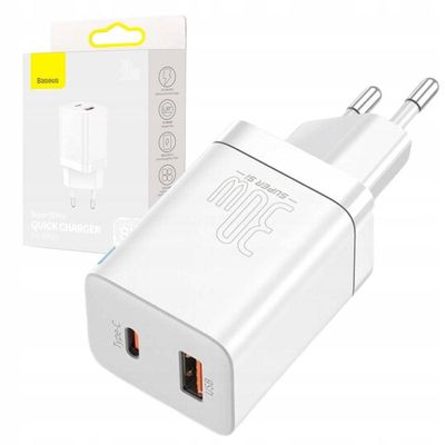 Baseus Super Si Pro Quick Charger 30W (C+U) – White Color_img_1