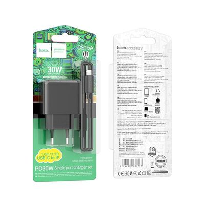 HOCO CS15A PD 30W With Type-C to Type-C Cable – Black Color_img_4