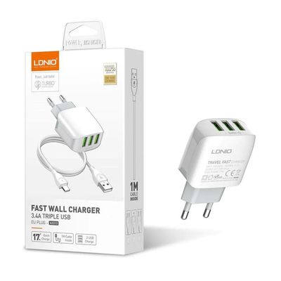 LDNIO A3312 17W 3 USB Home Charging Adapter_img_1