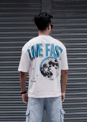 Premium Quality Drop Shoulder T-shirt X Live Fast_img_3