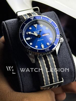 SEIKO DAY DATE SILICONE BLUE WITH FREE NATO_img_1