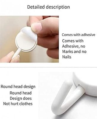 20 pcs Wall Hanging Hooks, Punch Free Hook for kitchen, bedroom or any tipe of accessories_img_5