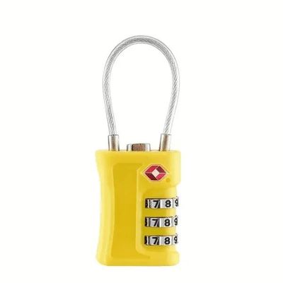 COTECi TSA Customs Code 3 Digit Combination Lock – Yellow Color_img_0