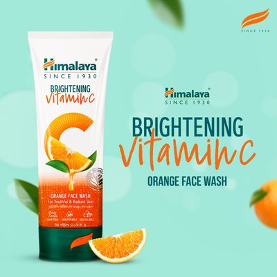 Himalaya Brightening Vitamin C Orange Face Wash - 100ml_img_2