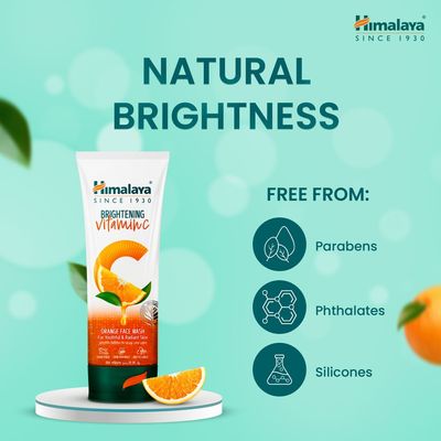 Himalaya Brightening Vitamin C Orange Face Wash - 100ml_img_3