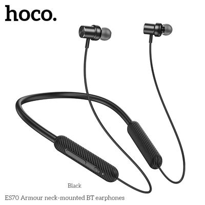 Hoco ES70 Long Battery Backup Bluetooth Neckband – Black Color_img_0