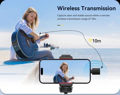 Ulanzi WM-10 Wireless Clip-on Microphone for Smartphone or Tablet_img_3