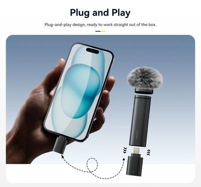 Ulanzi WM-10 Wireless Clip-on Microphone for Smartphone or Tablet_img_1