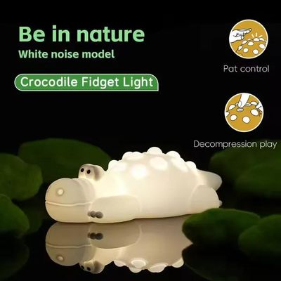 7 Color Crocodile Shape Silicone Night Light Toy for Kids_img_2