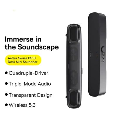 Baseus AeQur DS10 Mini Bluetooth Soundbar – Black_img_2