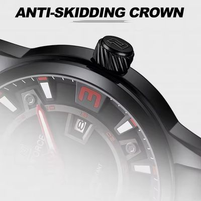 Naviforce 8044 Gents Chain Watch - Black Dial with Red Marking- Black Bezel- Black Chain- TF Code NF980CM_img_7