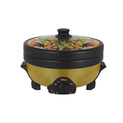 Elima EM-MC500 Double Pot Electric Multi Cooker 5.0 L-  Gold Color_img_0
