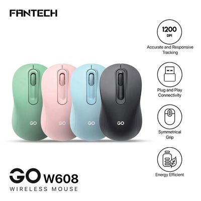Fantech Go W608 Wireless Mouse – Green Color_img_1