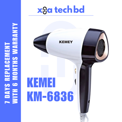 Kemei Km-6836 Cool And Hot Foldable Electric Hair Dryer For Women_img_0