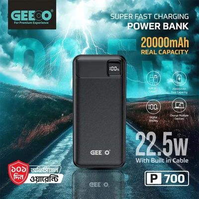 Geeoo P700 20,000mAh 22.5W Power Bank with Type-C & Lightning Cable_img_1