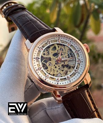 Patek Automatic Golden Case Brown Belt_img_0