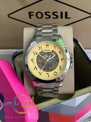 Fossil Grant Automatic Stainless Steel Arabic Dial Watch_img_2