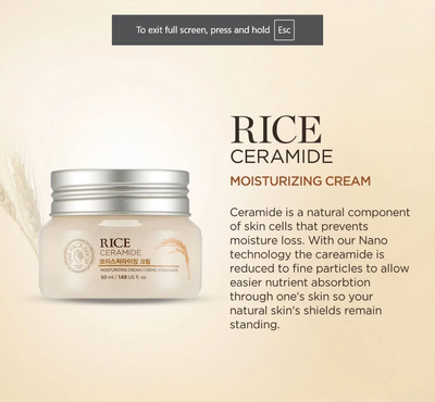 The Face Shop - Rice Ceramide Moisturizing Cream - 50ml_img_1