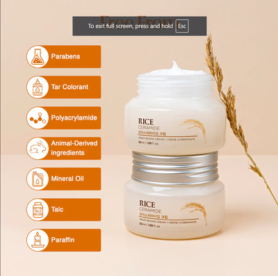 The Face Shop - Rice Ceramide Moisturizing Cream - 50ml_img_3